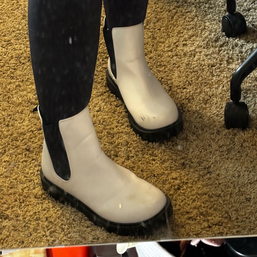 white shein boots